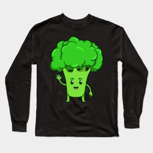 Cartoon Broccoli Long Sleeve T-Shirt